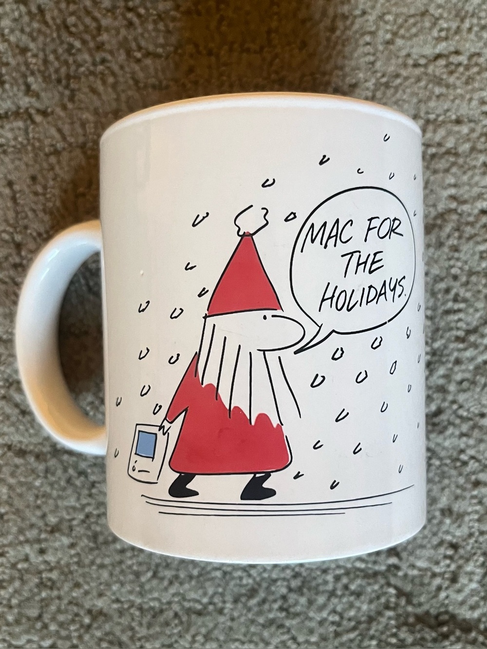 Vintage 1990s Apple Computer "Mac for the Holidays" Ceramic Mug Promo RARE